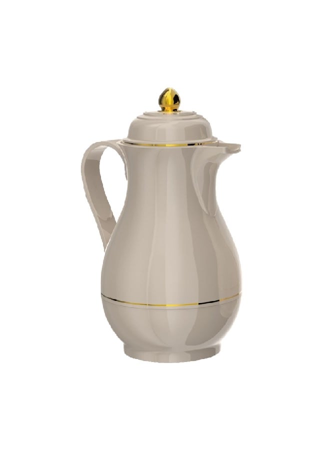 Bien Servi 2-Piece High Quality Plastic Body Vacuum Flask Set Beige 1 L KC-10RFT/10RFC - Image 2