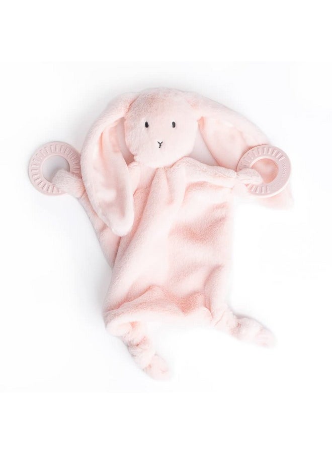 Bella Tunno Teether Buddy Soft Plush Baby Lovey With Textured Baby Teether Toy And Gentle Rattling Head Comforts And Brings Teething Relief Colorful Animalthemed Baby Teething Toys (Bunny)  - Image 2
