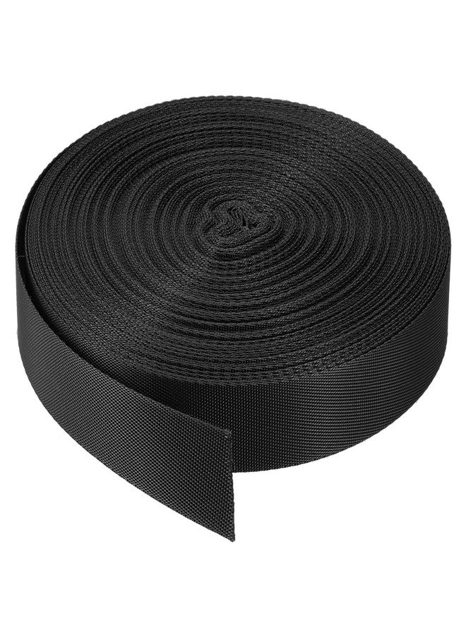 BASRI Nylon Webbing Strap, 10 Metres, 1 inch/1.5 inch/2 inch Width, 0.7 mm Thickness (Black, 1.5 inch) - Image 1