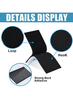 HaHaHai 20 PCS Adhesive Hook and Loop Tape Strip, Double-Sided Adhesive Tape for Household, Kitchen, School, Office and Industrial (3x10cm)  - Image 2
