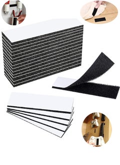 HaHaHai 20 PCS Adhesive Hook and Loop Tape Strip, Double-Sided Adhesive Tape for Household, Kitchen, School, Office and Industrial (3x10cm)  - Image 1