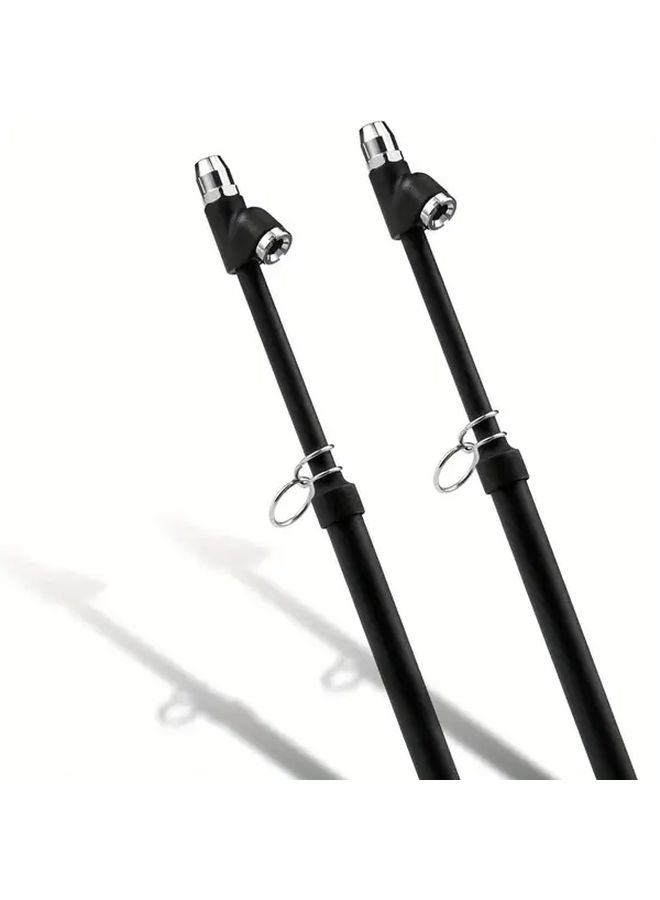 Heavy Duty Tire Pressure Gauge Straight Leg Dual Head Chuck Style1 Black Professional Grade Measuring Tool For Semi Trailers Cars Motorhomes Vans - Image 1