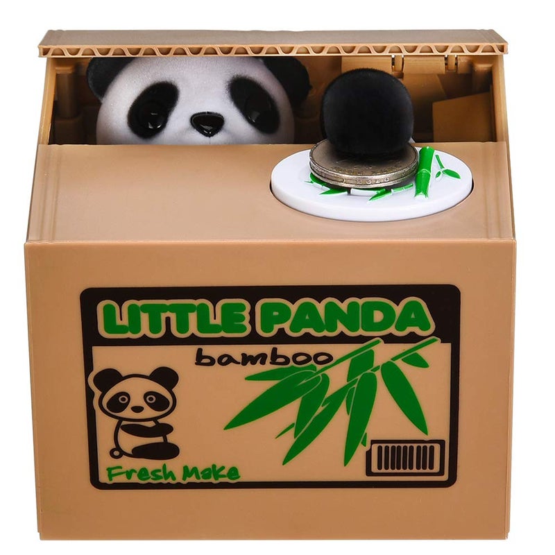 HmiLU Panda Stealing Money Bank Piggy Bank for Kids Coin Bank for Money Saving Automatic Stealing Money with English Speaking Creative Gift