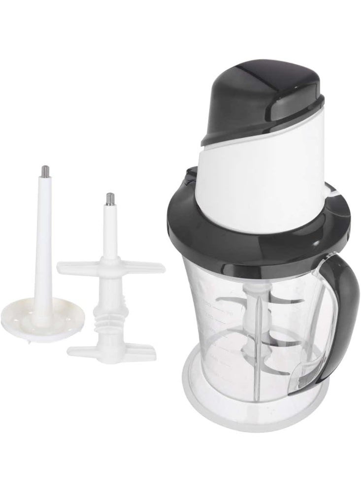 تاتش مفرمة لحم ومقشرة ثوم 40544 700 واط، 1.5 لتر، 6 شفرات - أسود أبيض - Image 3