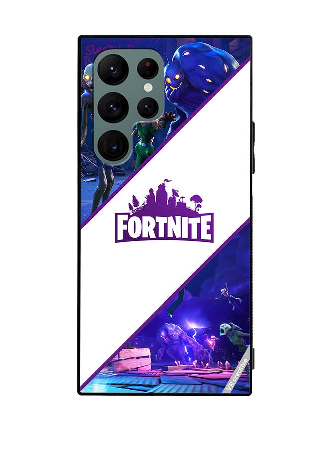 Protective Case Cover For Samsung Galaxy S22 Ultra 5G Fortnite Design Multicolour