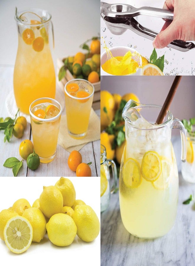 EcoJeannie Jumbo Size FLAT PRESS 100% Stainless Steel Lemon Squeezer with Silicone Handle Manual Juicer (LS0003S) - Image 5