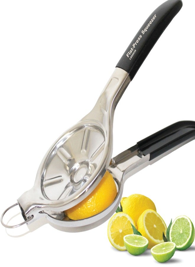 EcoJeannie Jumbo Size FLAT PRESS 100% Stainless Steel Lemon Squeezer with Silicone Handle Manual Juicer (LS0003S) - Image 3