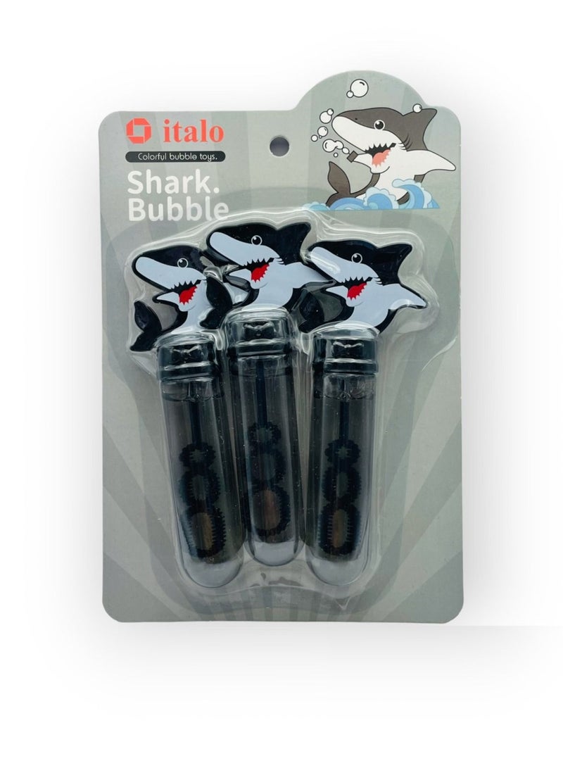 ITALO Pack Of 3 Pcs Mini Shark Bubble Wands Party Favors For Weddings Anniversaries Celebrations Birthday Celebration Summer Toys Gift For Kids Toddler And Adults - Image 1