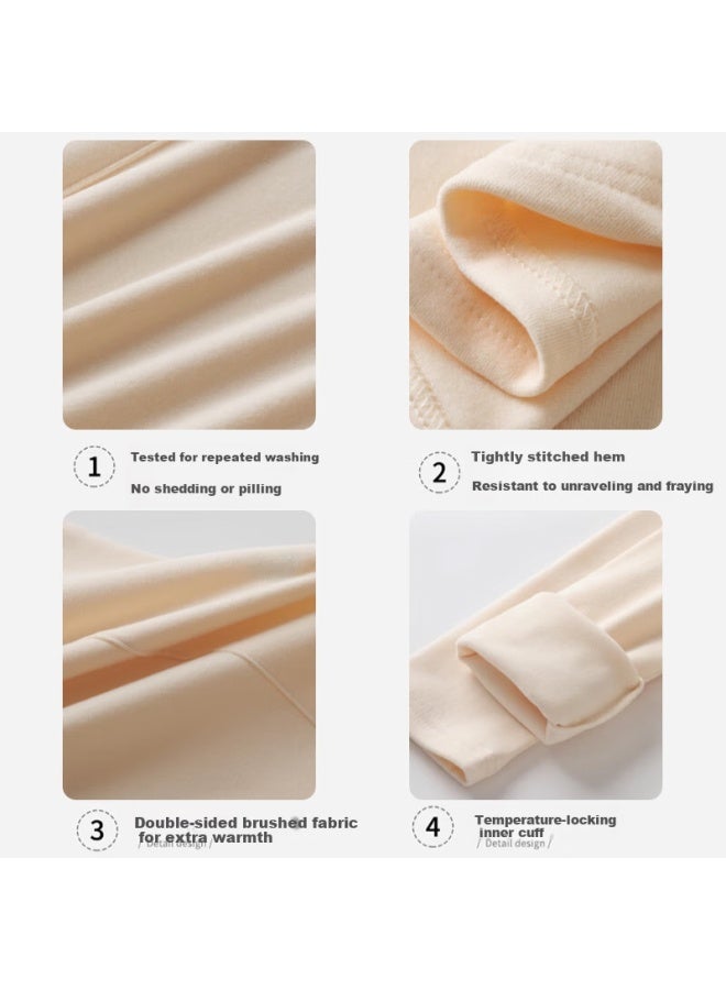 LANG SHA Langsha Women's Semi-turtleneck Wool And Silk Thermal Slim Fit Herringbone Autumn Winter Base Layer Shirt - Image 5