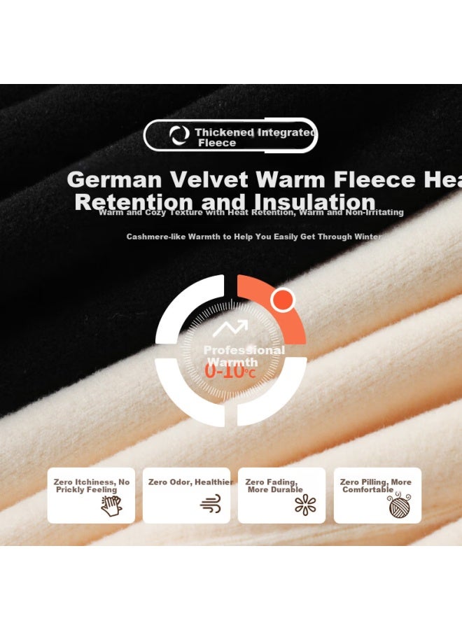 LANG SHA Langsha Women's Semi-turtleneck Wool And Silk Thermal Slim Fit Herringbone Autumn Winter Base Layer Shirt - Image 3