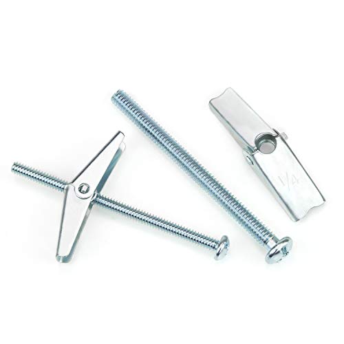 Sutemribor 1/8 Inch, 3/16 Inch, 1/4 Inch Toggle Bolt and Wing Nut for Hanging Heavy Items on Drywall, 22 PCS - Image 4