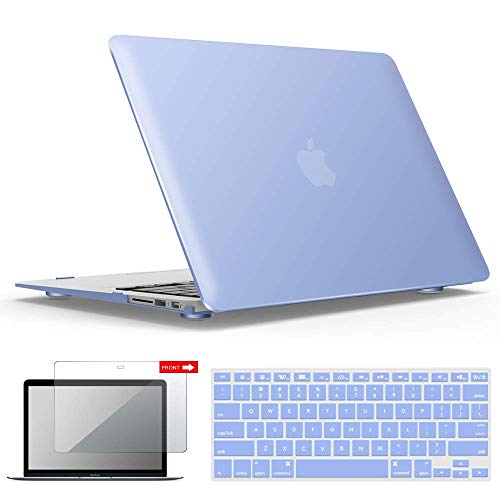 IBENZER Compatible with MacBook Air 11 Inch Case Model A1370 A1465, Soft Touch Plastic Hard Shell Case Bundle with Keyboard Cover & Screen Protector for Mac Air 11, Serenity Blue, A11SRL+2 - Image 1