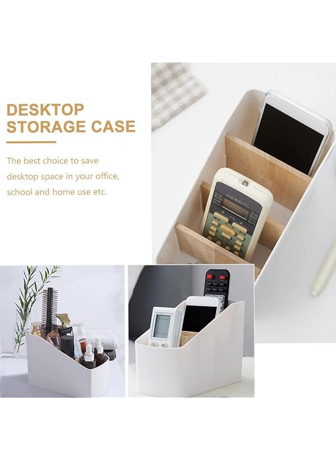 X spring Remote Control Storage Box Pen Pencil Holder Nightstand Desktop Tv Remote Holder For Phone Mount Mobile Holder Tv Stand Desktop Storage Case Abs Trash Box Household Office  - Image 2