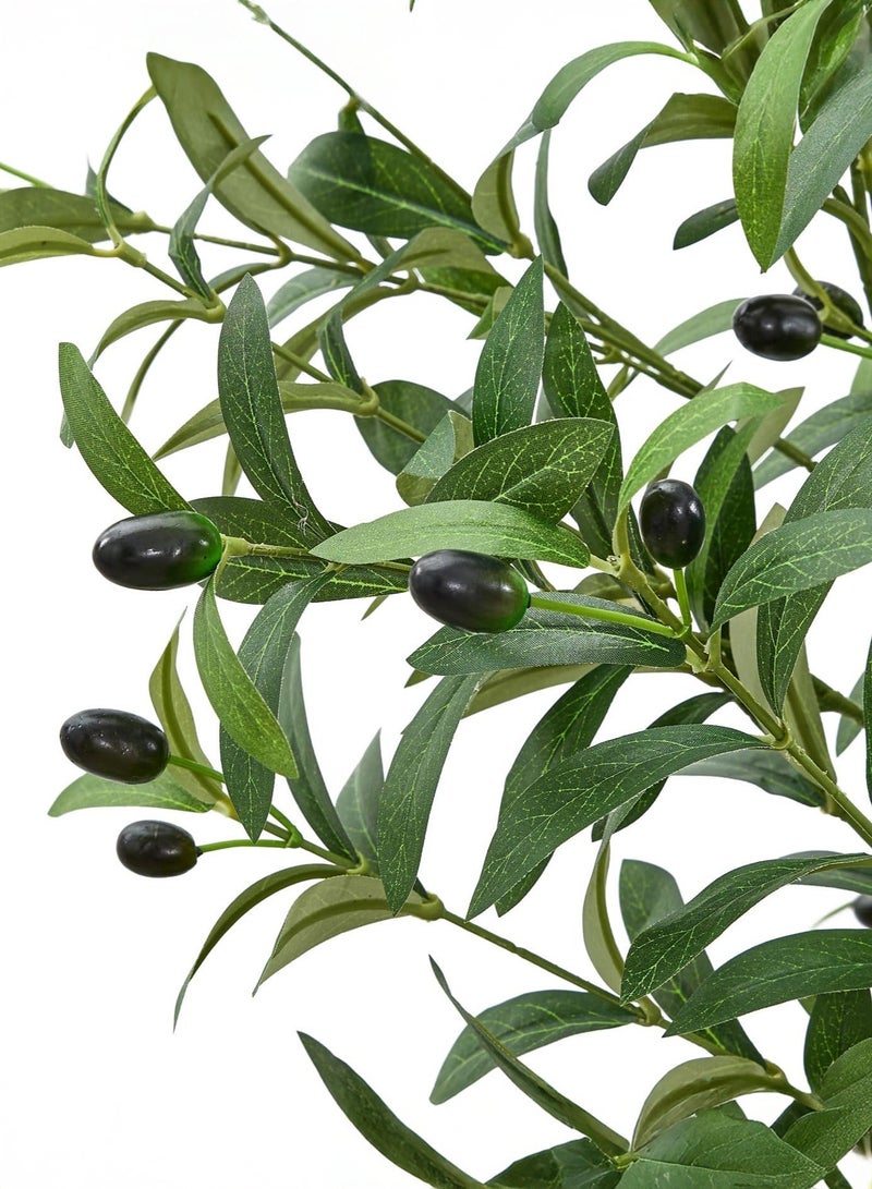 Zvezvia 210CM Olive Tree Artificial Plant Decor - Tall Fake Tree for Home Decor Faux Plant Indoor Artificial Olive Tree for Living Room Bedroom Office Live Streams Decorative Modern Greenery - Image 5