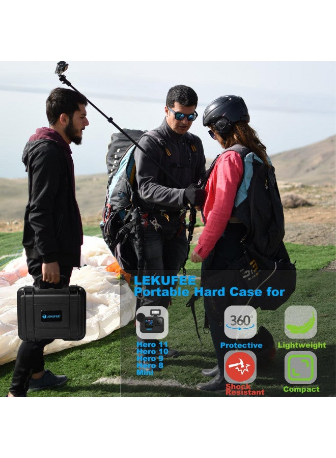 Lekufee Lekufee Waterproof Hard Case Compatible with Gopro Hero 12/11/10/9/8/Media Mod/Gopro Volta/Creator Edition/Action Camera and Other Accessories(Case Only)  - Image 5