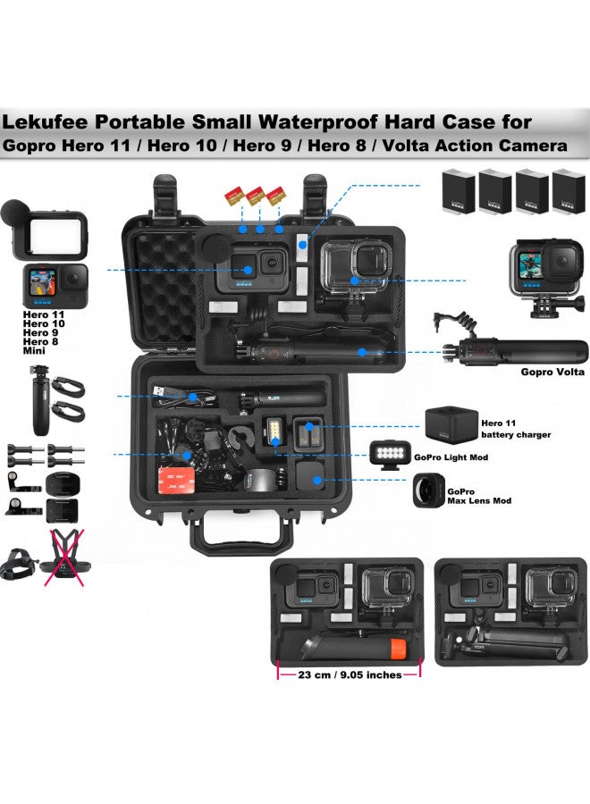 Lekufee Lekufee Waterproof Hard Case Compatible with Gopro Hero 12/11/10/9/8/Media Mod/Gopro Volta/Creator Edition/Action Camera and Other Accessories(Case Only)  - Image 2