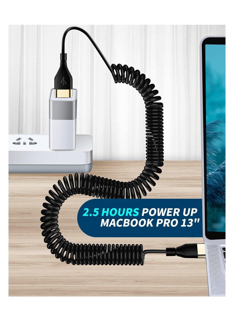 Y&D - Coiled Lightning Cable for Apple CarPlay Expansion Spring Charge and Sync c/XS/XS Max/XR/Phone X/8/8 Plus/7/7 Plus iPad Pro More - Image 1
