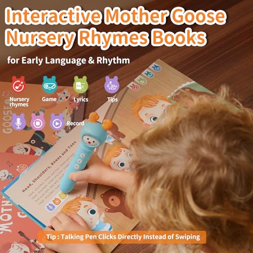 alilo Talking Pen Books Sets for Toddlers 36 Kids Learning Electronic Toys Early Educational Gifts for Boys Girls with 3 Interactive Audio Sound Books 100 Talking Flash Cards Alphabet - Image 5