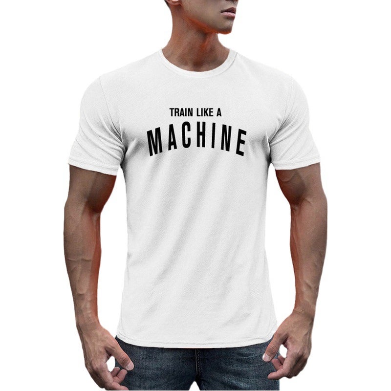 Fitness clothes short-sleeved men''s gym T-shirt Slim Fit sports running muscle training clothes basketball mesh quick-drying - Image 2