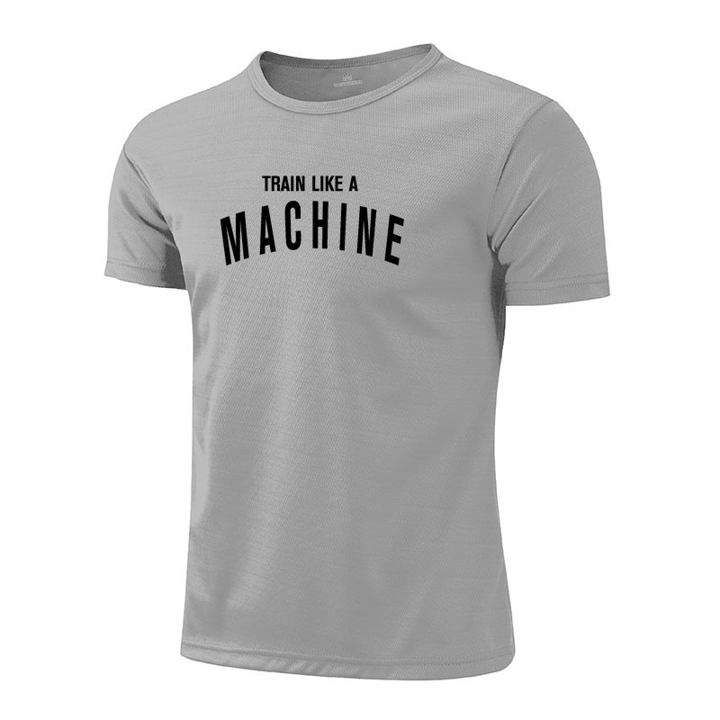 Fitness clothes short-sleeved men''s gym T-shirt Slim Fit sports running muscle training clothes basketball mesh quick-drying - Image 1