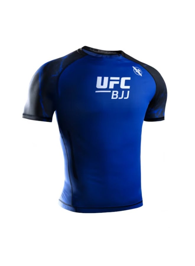 HAYABUSA UFC BJJ MENS SHORTSLEEVE RASHGUARD BLUE - Image 1