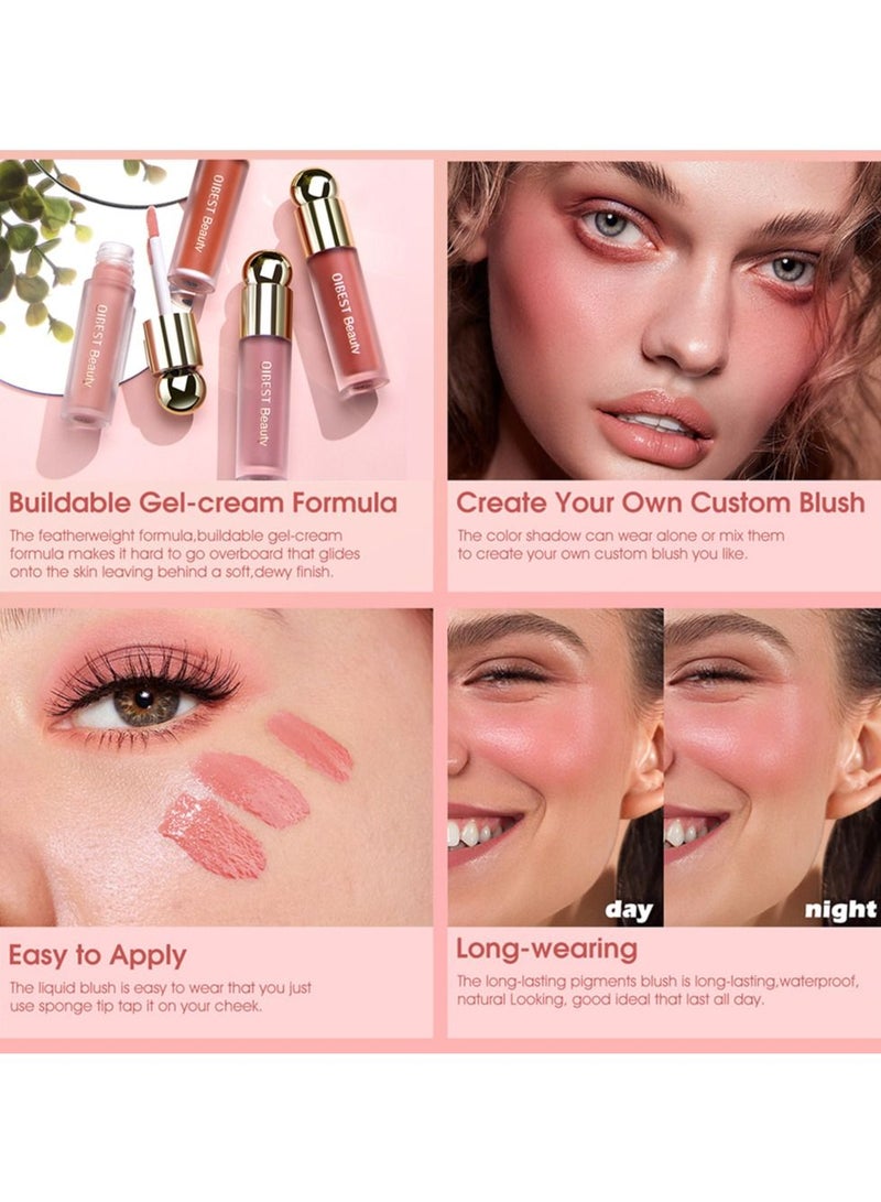 Rose Cream Liquid Blush Soft Cream Liquid Blush for Cheek Buildable and Blendable Pigment Lightweight and Smooth Texture Longwear Formula for a Soft Natural Flush #04