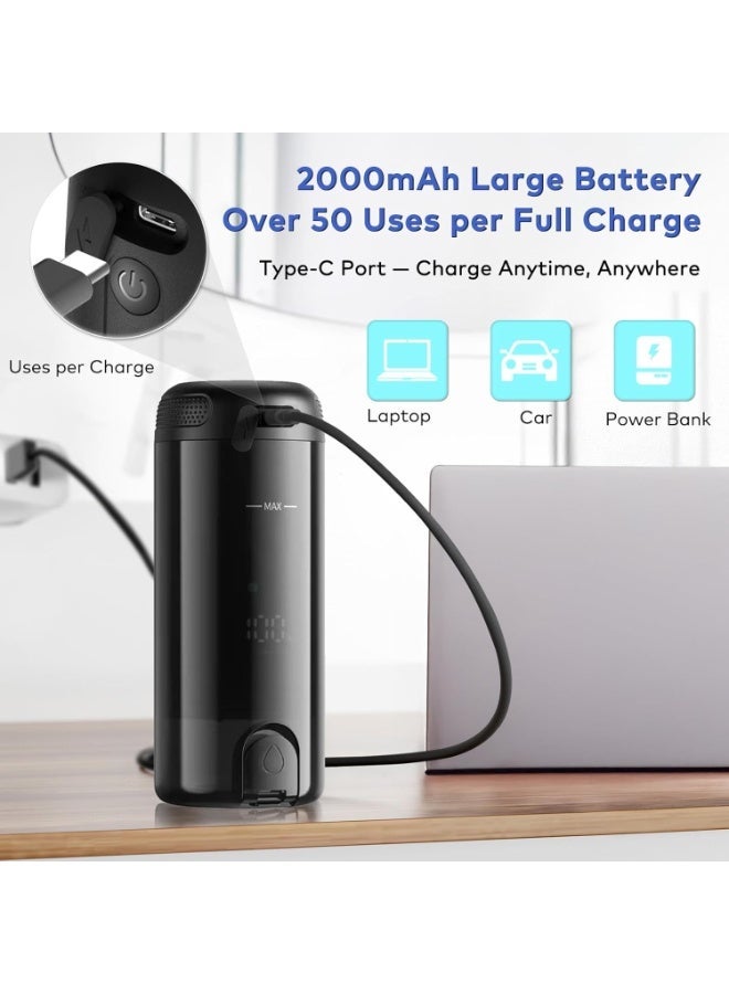 BlueFire Electric Portable Bidet Shattaf Travel Washer | 250ml Rechargeable Handheld Bidet with 2000mAh Battery | USB-C Personal Hygiene Cleaner with 5 Spray Modes & 180° Rotating Nozzle | Portable Mini Bidet Bottle for Travel, Postpartum Care, Hemorrhoids Relief & Sensitive Skin Cleaning - Image 4