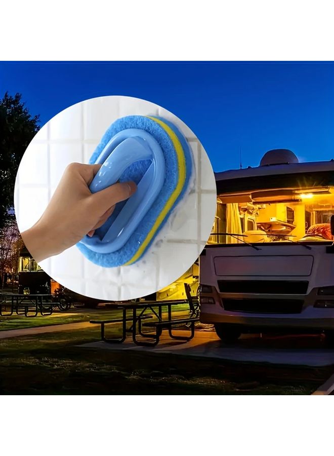 2Pcs Blue Yellow Magic Sponges For Effortless Kitchen Bathroom Glass Walls Cleaning - Image 3