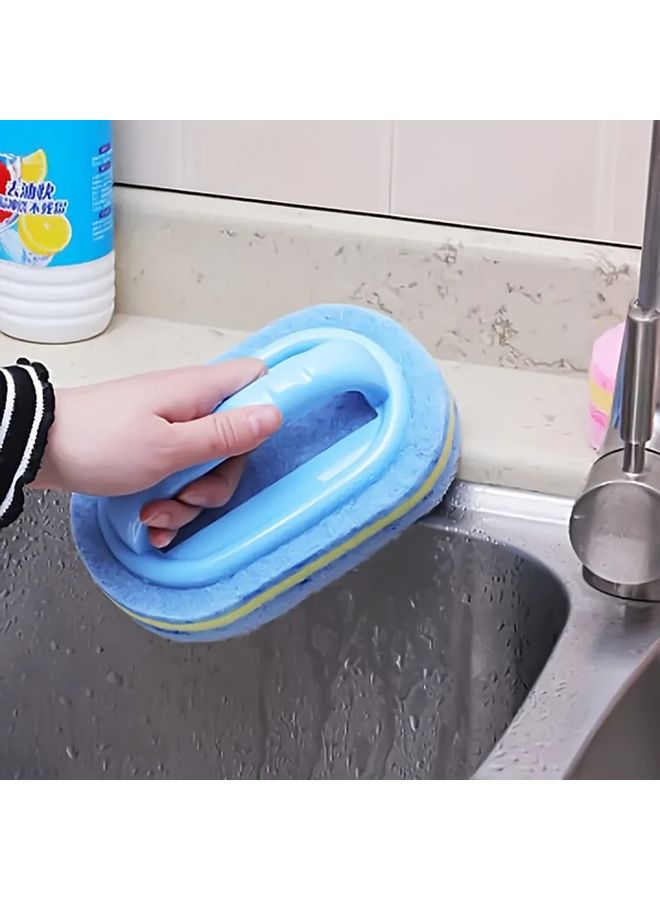 2Pcs Blue Yellow Magic Sponges For Effortless Kitchen Bathroom Glass Walls Cleaning - Image 4