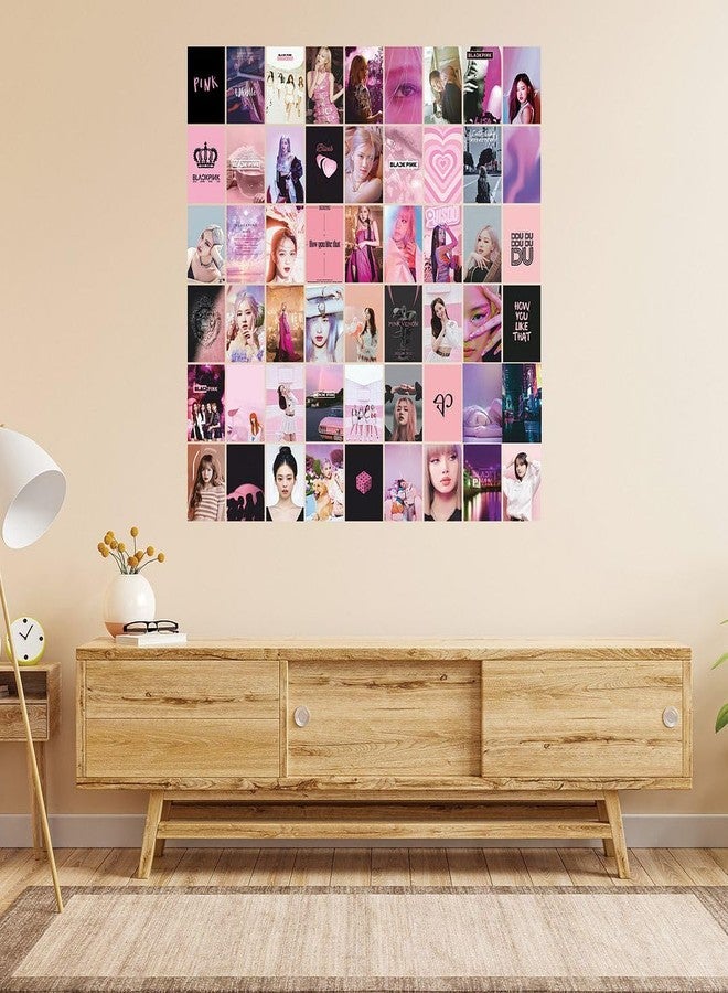 CVANU Multicolor BLACKPINK Boho Style Aesthetic Collage Kit Mini Poster for Wall Decoration 54pcs (6inchX4inch)_202309-113 - Image 3