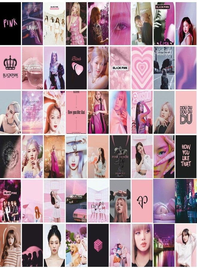 CVANU Multicolor BLACKPINK Boho Style Aesthetic Collage Kit Mini Poster for Wall Decoration 54pcs (6inchX4inch)_202309-113 - Image 2