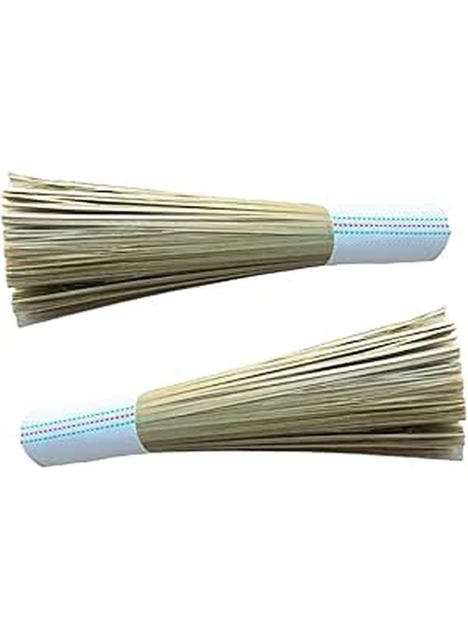Long Handle Pot Brush 2 Pack Natural Material Multi Use Kitchen Scrubber for Wok Pan and Sink - Image 1