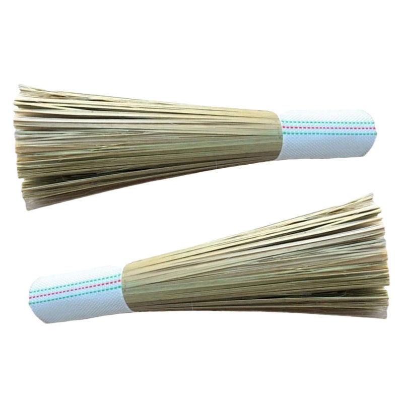 Long Handle Pot Brush 2 Pack Natural Material Multi Use Kitchen Scrubber for Wok Pan and Sink - Image 2