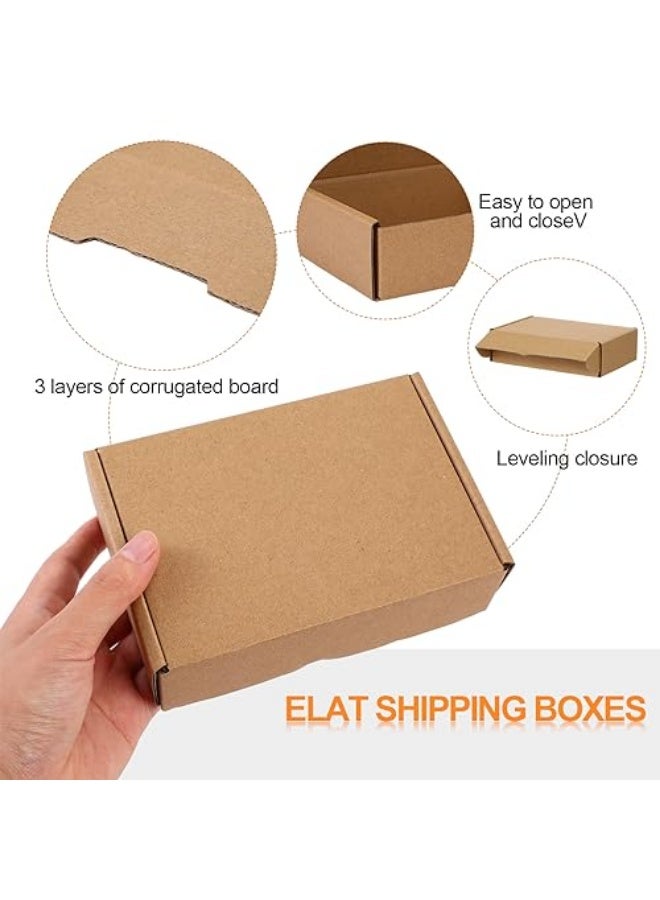 يلا جوي 20 قطعة صناديق شحن صغيرة ، صناديق بريدية من الورق المقوى المموج لتغليف الشركات الصغيرة ، صناديق بريدية قابلة للقفل ، صناديق شحن مسطحة ، صناديق تغليف هدايا فارغة (23x16x5 سم) - Image 3