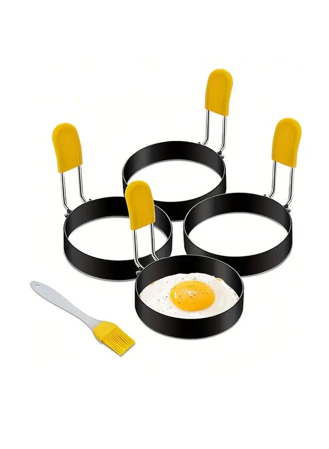 Four Round Egg Frying Molds Food Grade 304 Stainless Steel Breakfast Omelette Set - Image 1