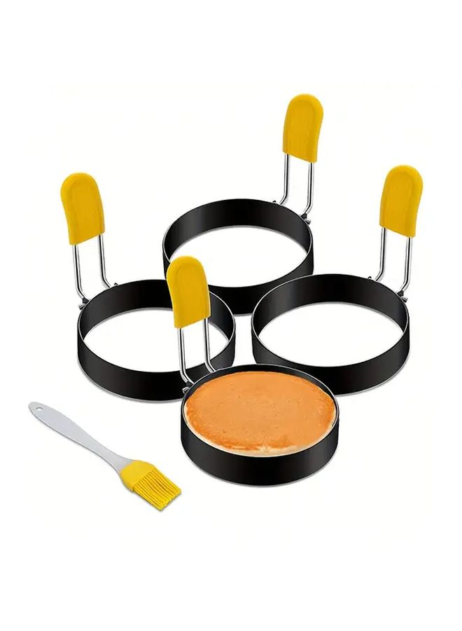 Four Round Egg Frying Molds Food Grade 304 Stainless Steel Breakfast Omelette Set - Image 2
