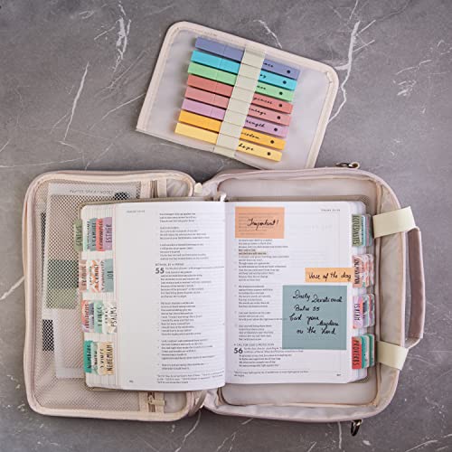 DiverseBee Large Bible Cover with Handles and Shoulder Strap, Bible Carrying Case for Women, Bible Tote Bag, Church Book Cover, Christian Gift (Rainbow) - Image 2