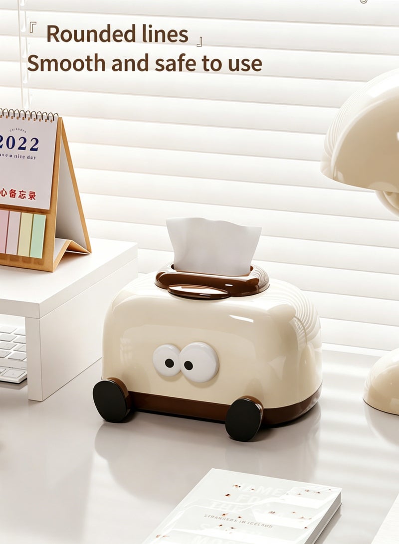 Cute Cartoon Tissue Box Cover, Desktop Rectangular Facial Tissue Holder u0026 Dispenser, Funny Novelty Home Decor Tissue Organizer for Dresser, Living Room, Bedroom and Bathroom - Image 4