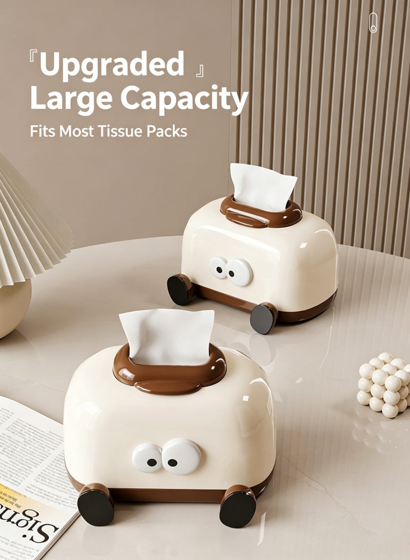 Cute Cartoon Tissue Box Cover, Desktop Rectangular Facial Tissue Holder u0026 Dispenser, Funny Novelty Home Decor Tissue Organizer for Dresser, Living Room, Bedroom and Bathroom - Image 3