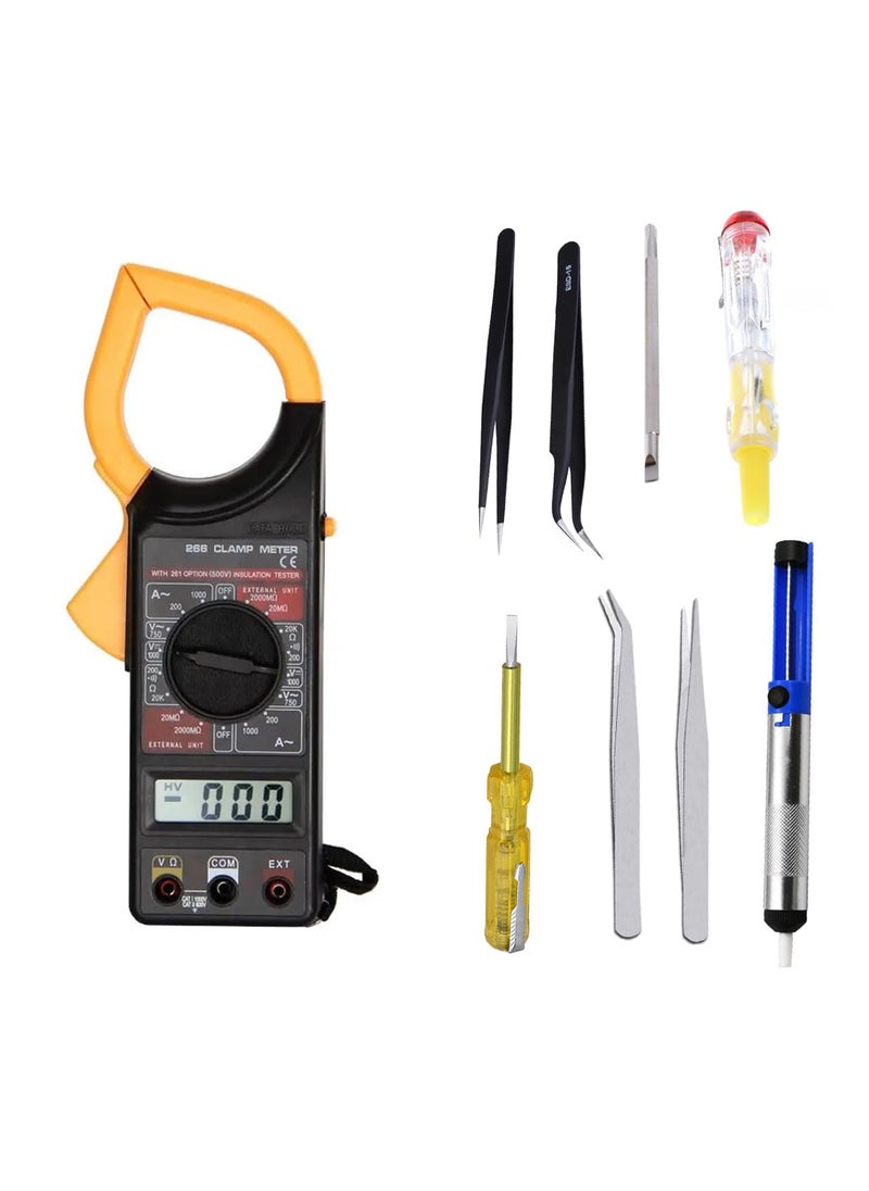 CRAFTS HAVELI CRAFTS HAVELI Combo of Digital Meter DT266 Anti Static Tweezer 2Pc 2in 1 Tester Tweezer 2Pc Tester Soldering Pump  - Image 1