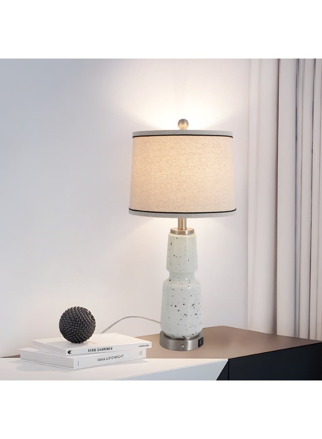 YATAI LIGHTING Multi-Functional Desk Lamp Set of 2, 66cm Table Lamp with Touch Control, USB & Type-C Charging Ports, AC Outlet, RGB E27 Bulb with Remote, Glass Body Bedside Lamp for Bedroom & Living Room - Image 5