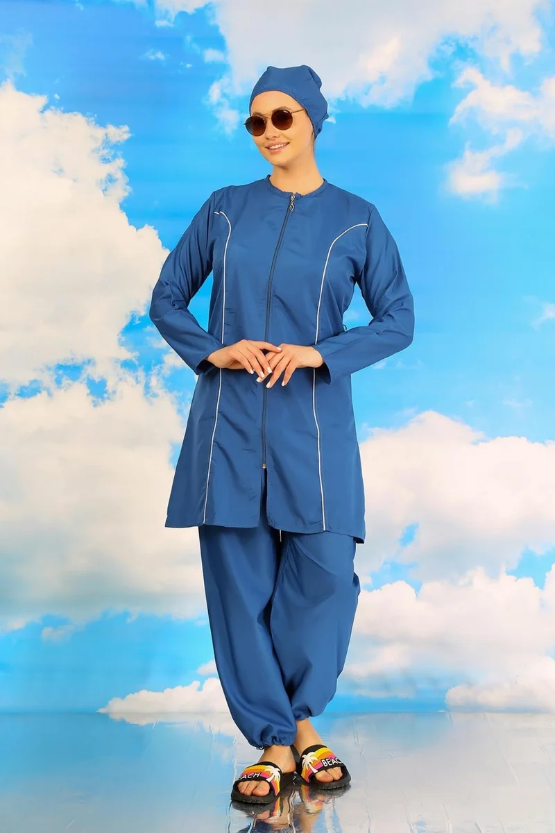 اكبينيز Women's Full Hijab Indigo Swimsuit 31060