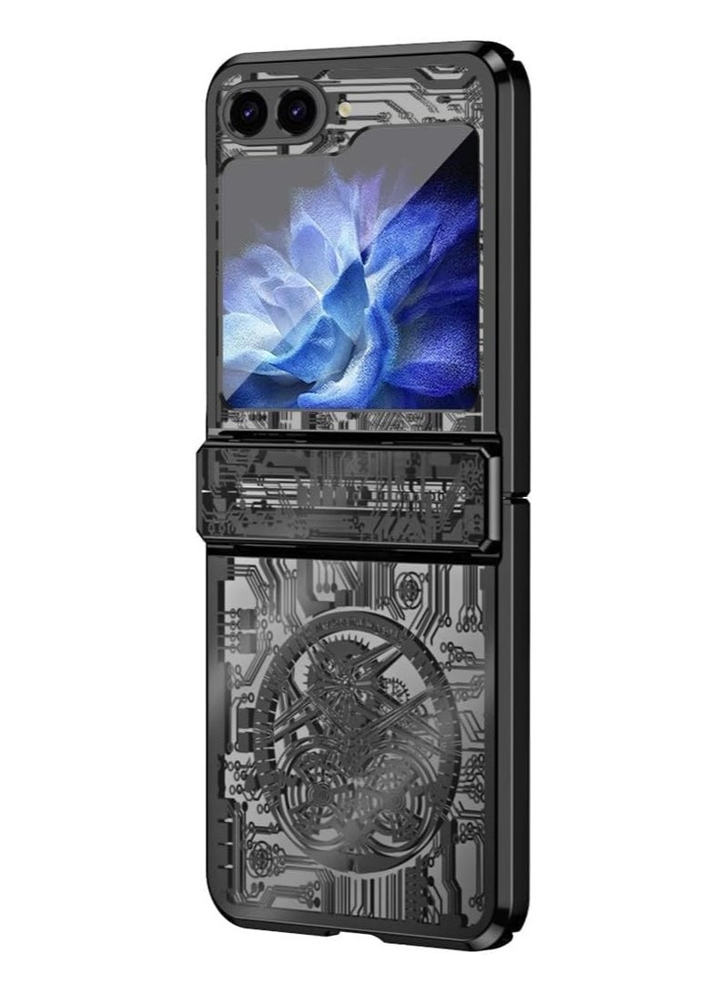 عام حافظة هاتف قابلة للطي متوافقة مع Samsung Galaxy Z Flip 6، مزودة بحماية للمفصل، حافظة هاتف كهربائية الطلاء، توفر حماية كاملة وقوية، رقيقة وخفيفة الوزن. - Image 2