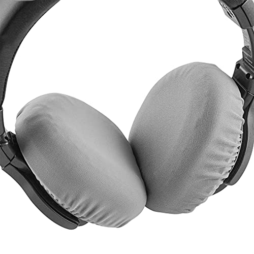 Geekria 2 Pairs Flex Fabric Headphones Ear Covers - Product Safety Certified - Washable & Stretchable Earcup Protectors for Over-Ear Headsets, Sweat Pads for Gym, Gaming (Size M/Grey) - Image 4