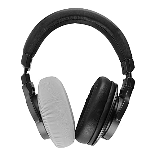 Geekria 2 Pairs Flex Fabric Headphones Ear Covers - Product Safety Certified - Washable & Stretchable Earcup Protectors for Over-Ear Headsets, Sweat Pads for Gym, Gaming (Size M/Grey) - Image 5