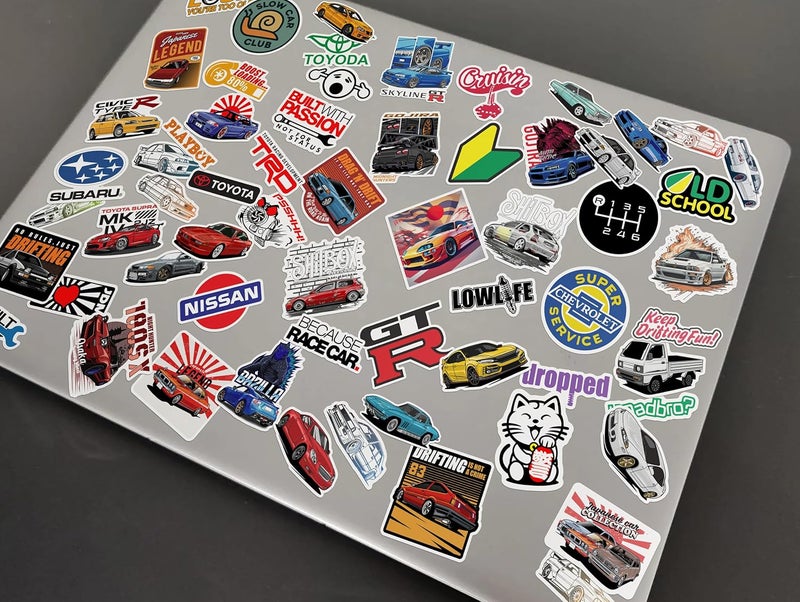 WallDesign Race-Ready 90 Collection of Authentic JDM Sticker Set - Mobile, Laptop, Accessories, Gifting - Durable, Laminated, Quality Printed Vinyl, self-adhesive, 2 inch - Image 2