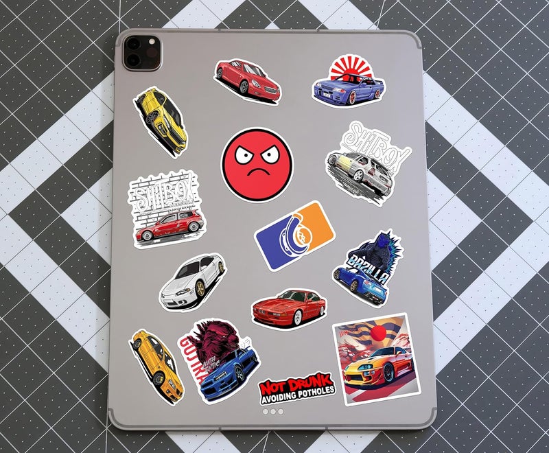 WallDesign Race-Ready 90 Collection of Authentic JDM Sticker Set - Mobile, Laptop, Accessories, Gifting - Durable, Laminated, Quality Printed Vinyl, self-adhesive, 2 inch - Image 5