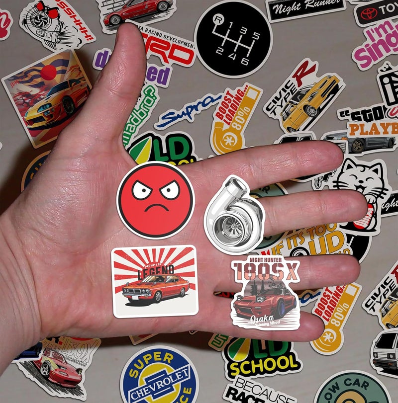 WallDesign Race-Ready 90 Collection of Authentic JDM Sticker Set - Mobile, Laptop, Accessories, Gifting - Durable, Laminated, Quality Printed Vinyl, self-adhesive, 2 inch - Image 3