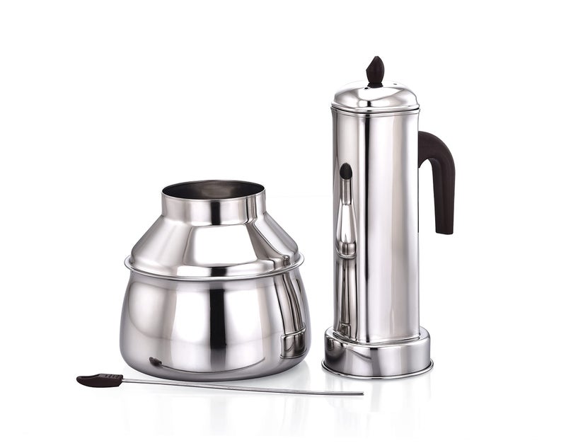 Expresso Stainless Steel Puttu Kodam Puttu Maker with Steamer Plate and Steel Stick, Silver, Standard - Image 2