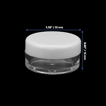 MANCHAP 120 PCS 5ml Cosmetic Sample Pots 5g Mini Plastic Cosmetic Travel Jars with White Lids for Makeup - Image 2